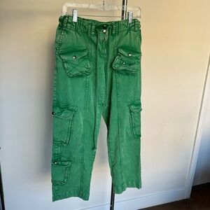 Green Free People Cargo Pants